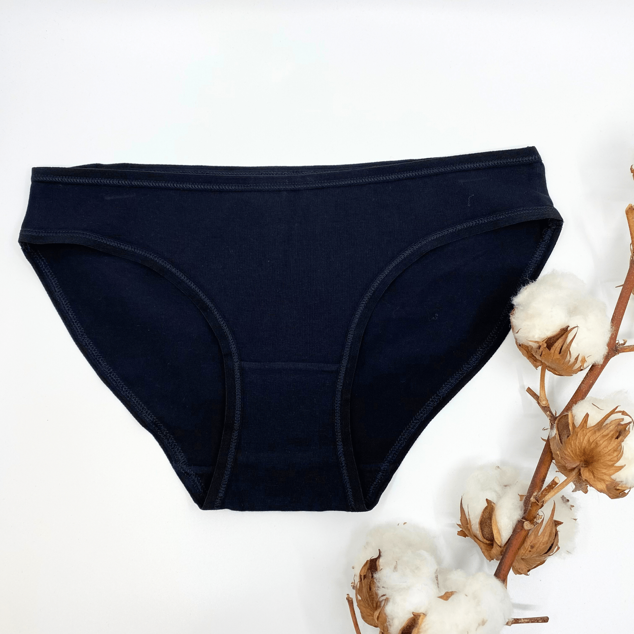 Girls' organic cotton knickers - black - Y.O.U underwear