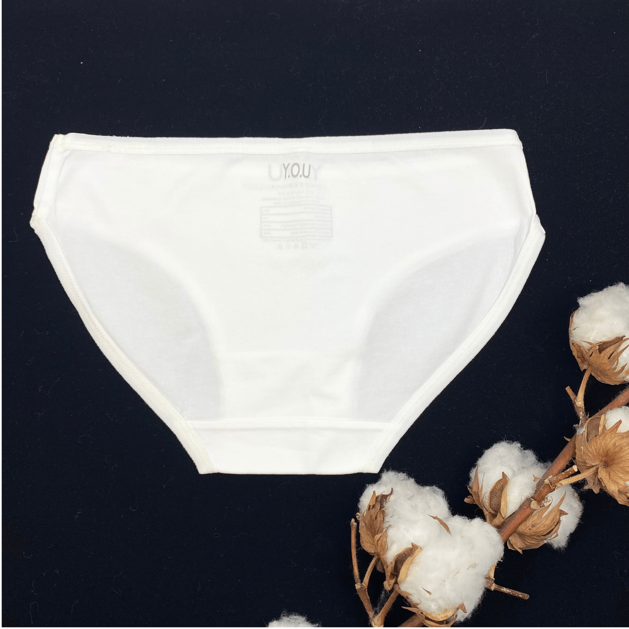 Girls' organic cotton knickers - white - Y.O.U underwear