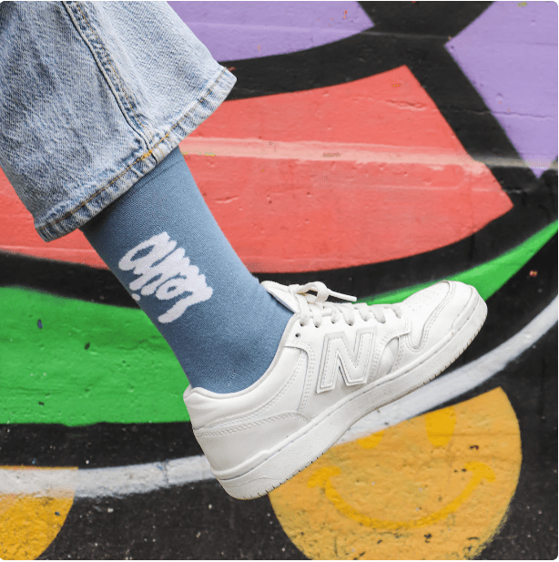 Leiho 'Goody Blue Shoes' Bamboo socks - Y.O.U underwear