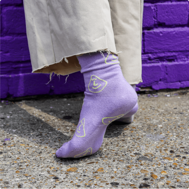 Leiho Lilac You A lot' Purple Bamboo sock - Y.O.U underwear