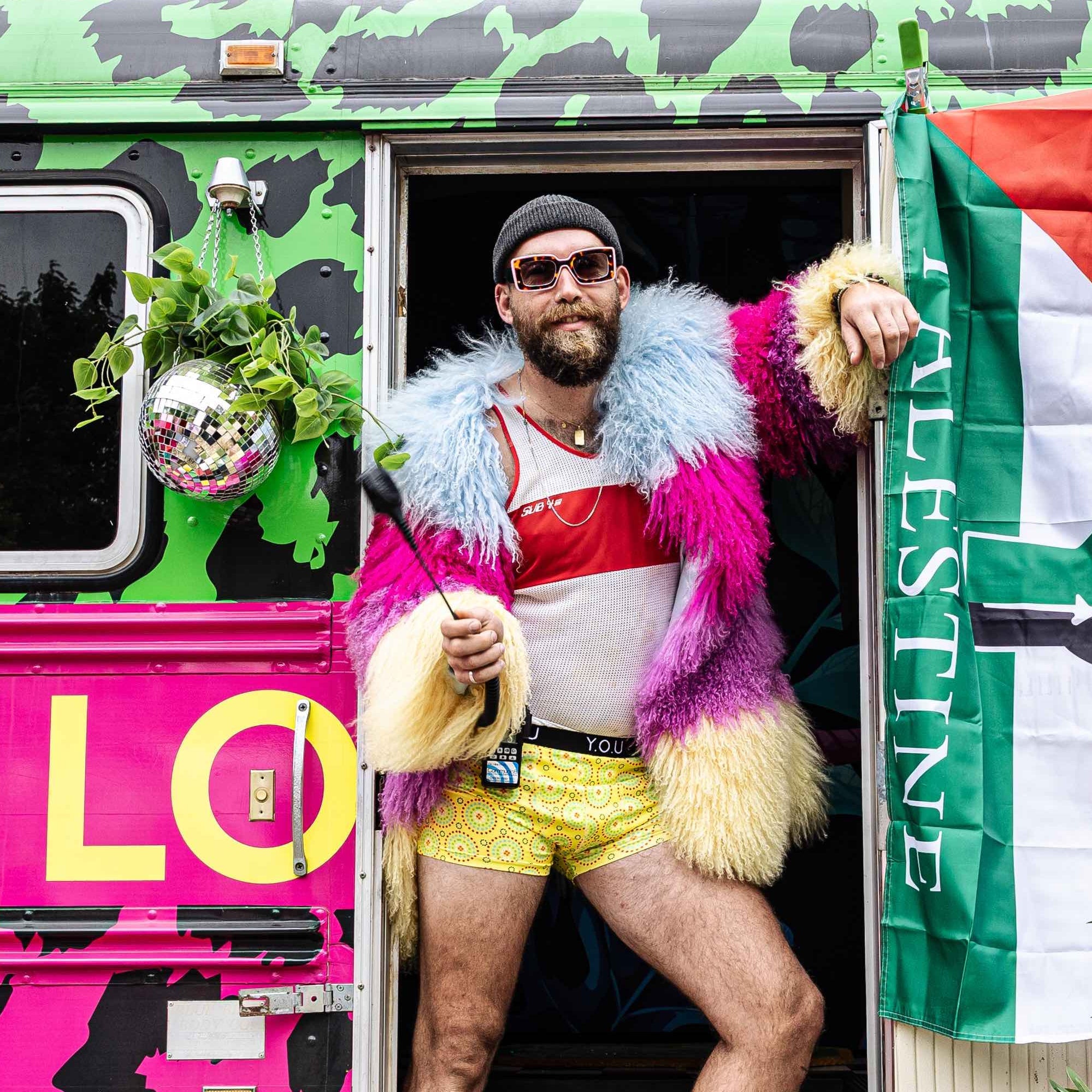 Men's organic cotton hipster trunks - Yellow Mara design - Y.O.U underwear