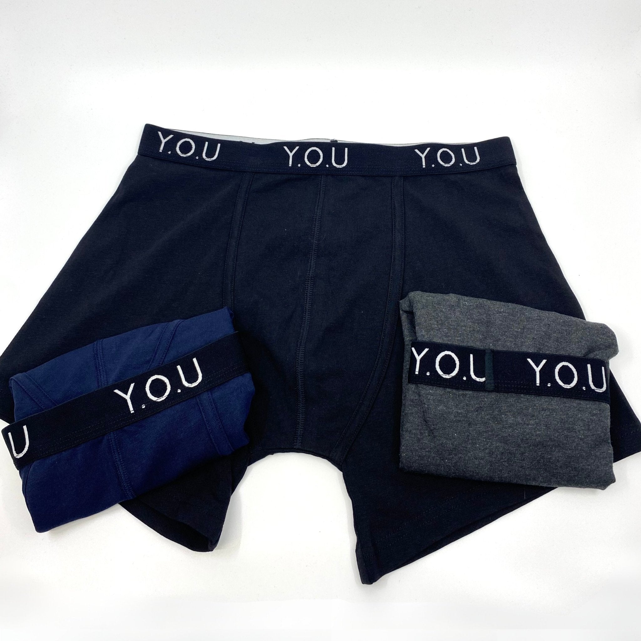 Men’s organic cotton mid - length trunks - pack of 3 - Y.O.U underwear