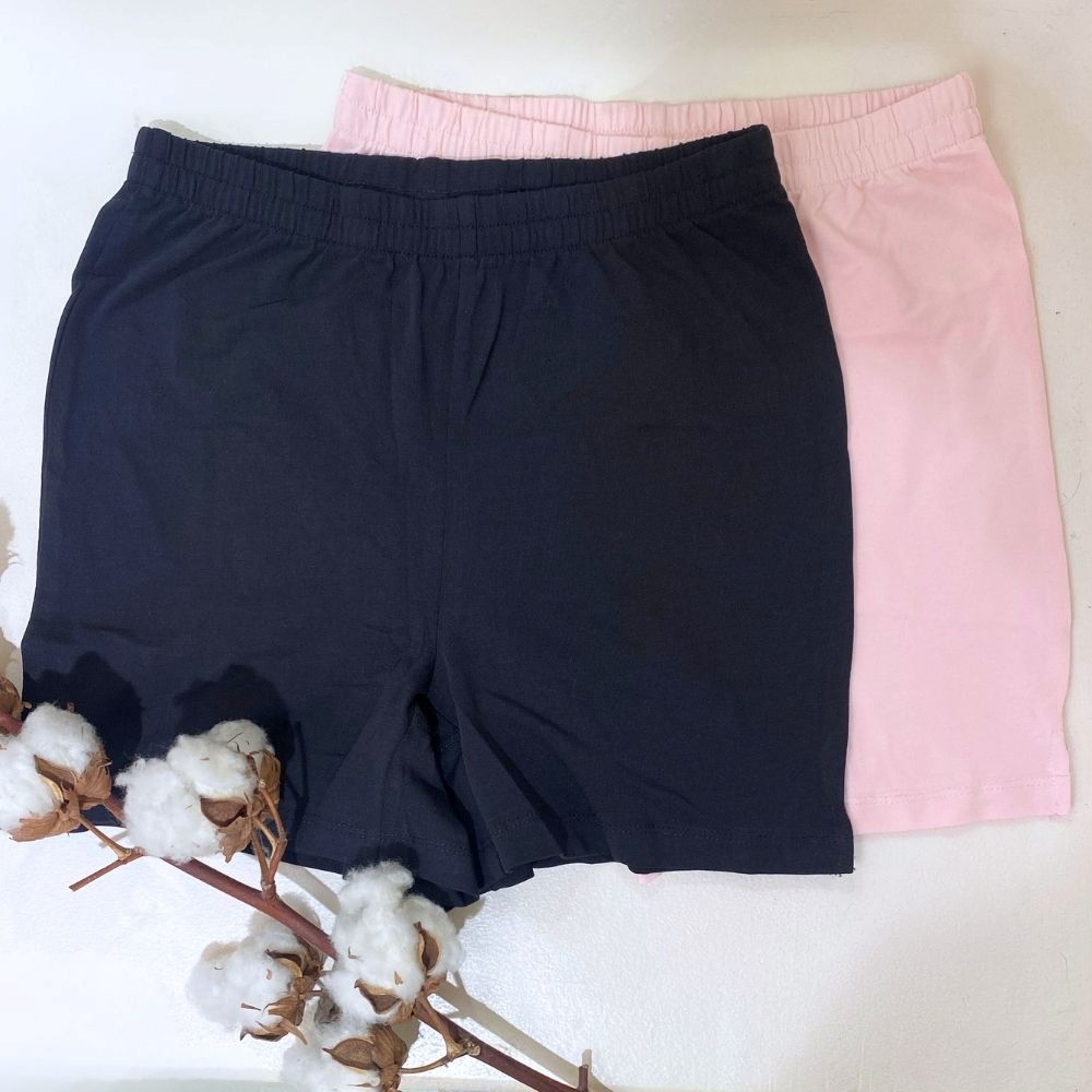 flatlay of 2 pairs undershorts in black and pink