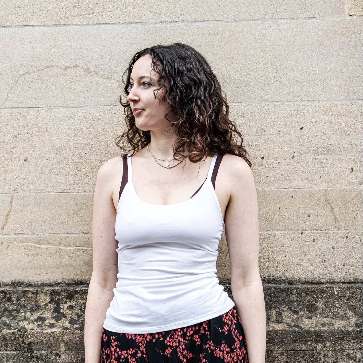 Organic cotton white camisole top - Y.O.U underwear