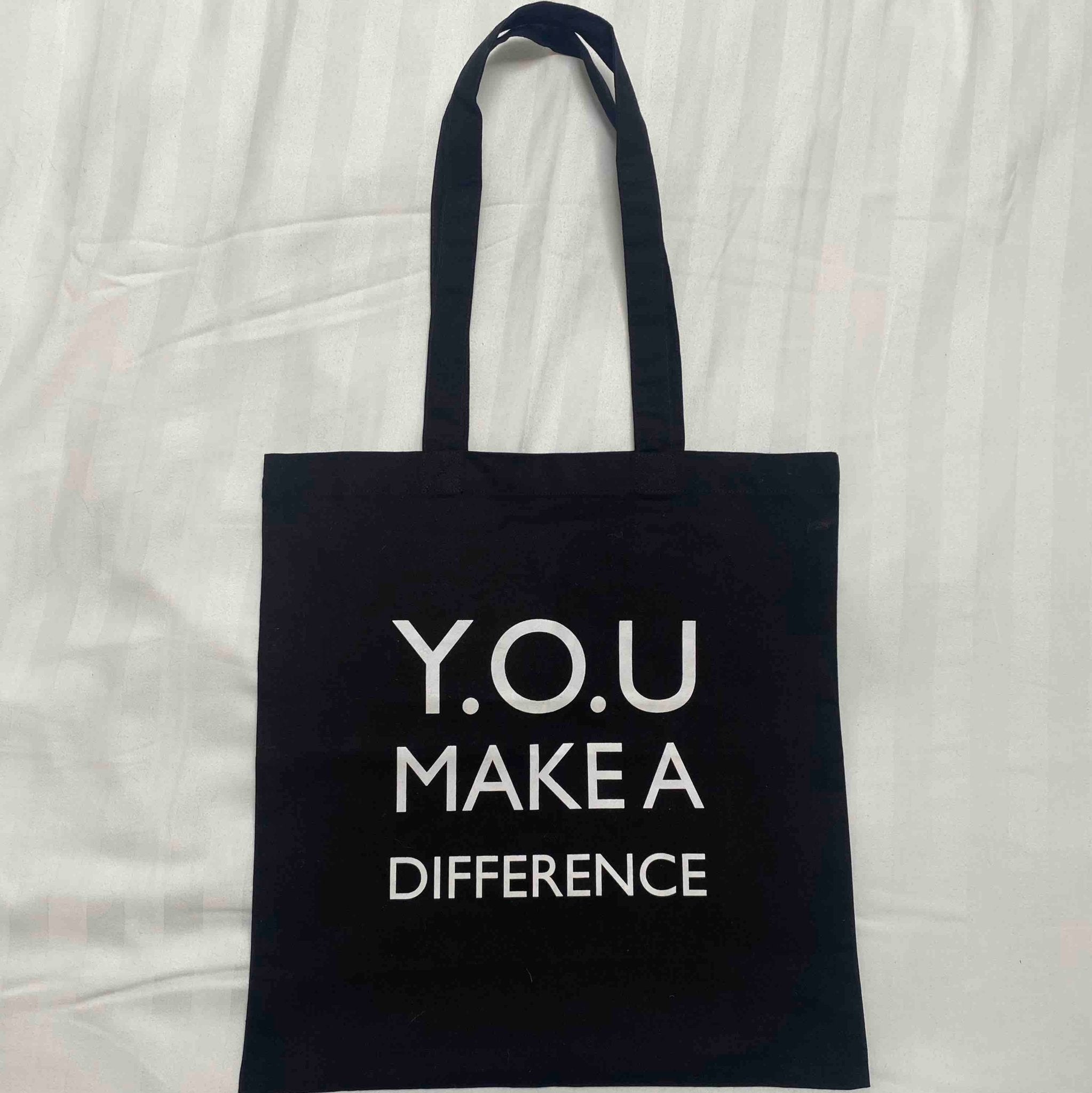 Organic Cotton 'YOU Make A Difference' Tote bag - Y.O.U underwear