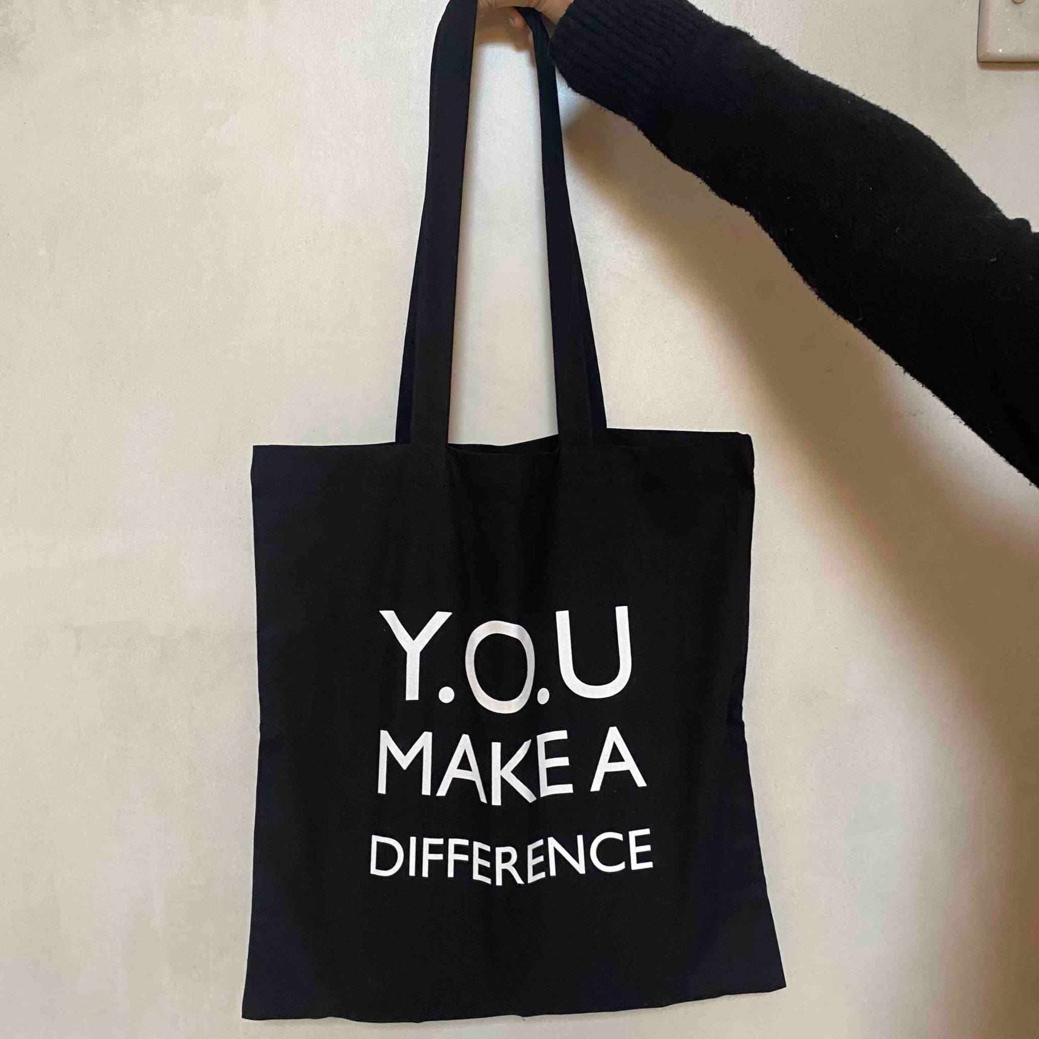 Organic Cotton 'YOU Make A Difference' Tote bag - Y.O.U underwear