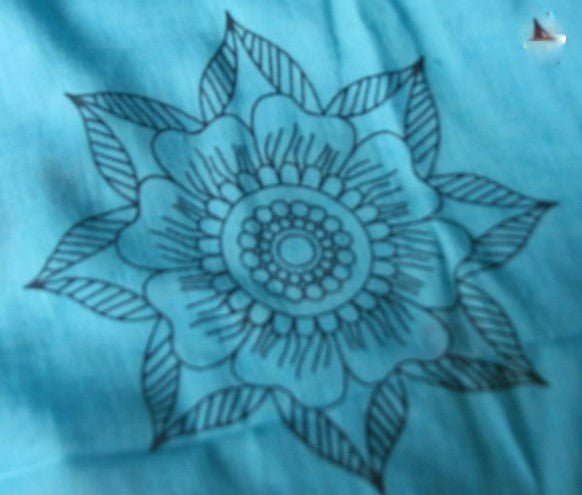 Preeti Handwoven Flower Scarf - Turquoise - Where Does It Come From? - Y.O.U underwear