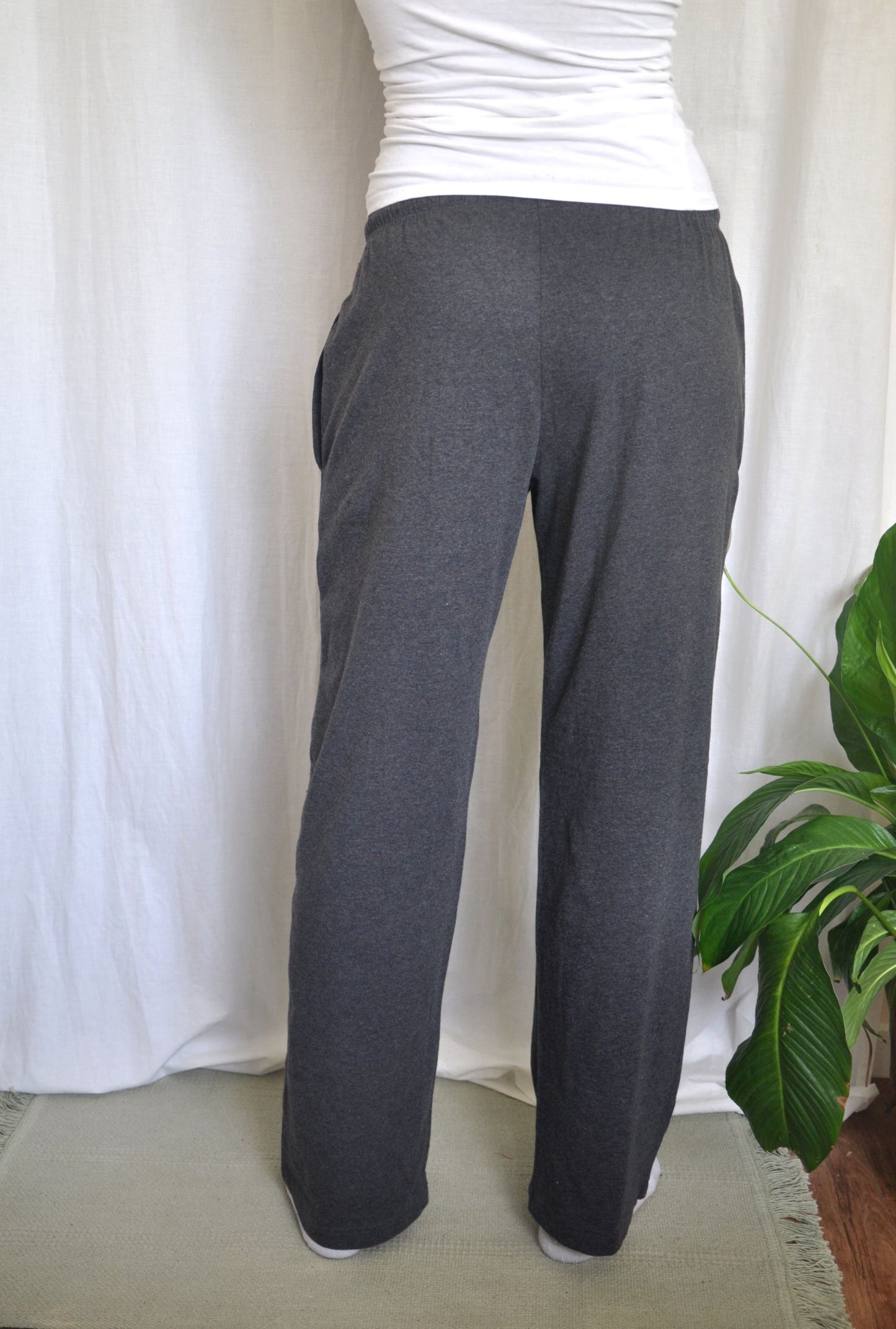 Pyjamas - organic cotton unisex pyjama bottoms - charcoal / dark grey