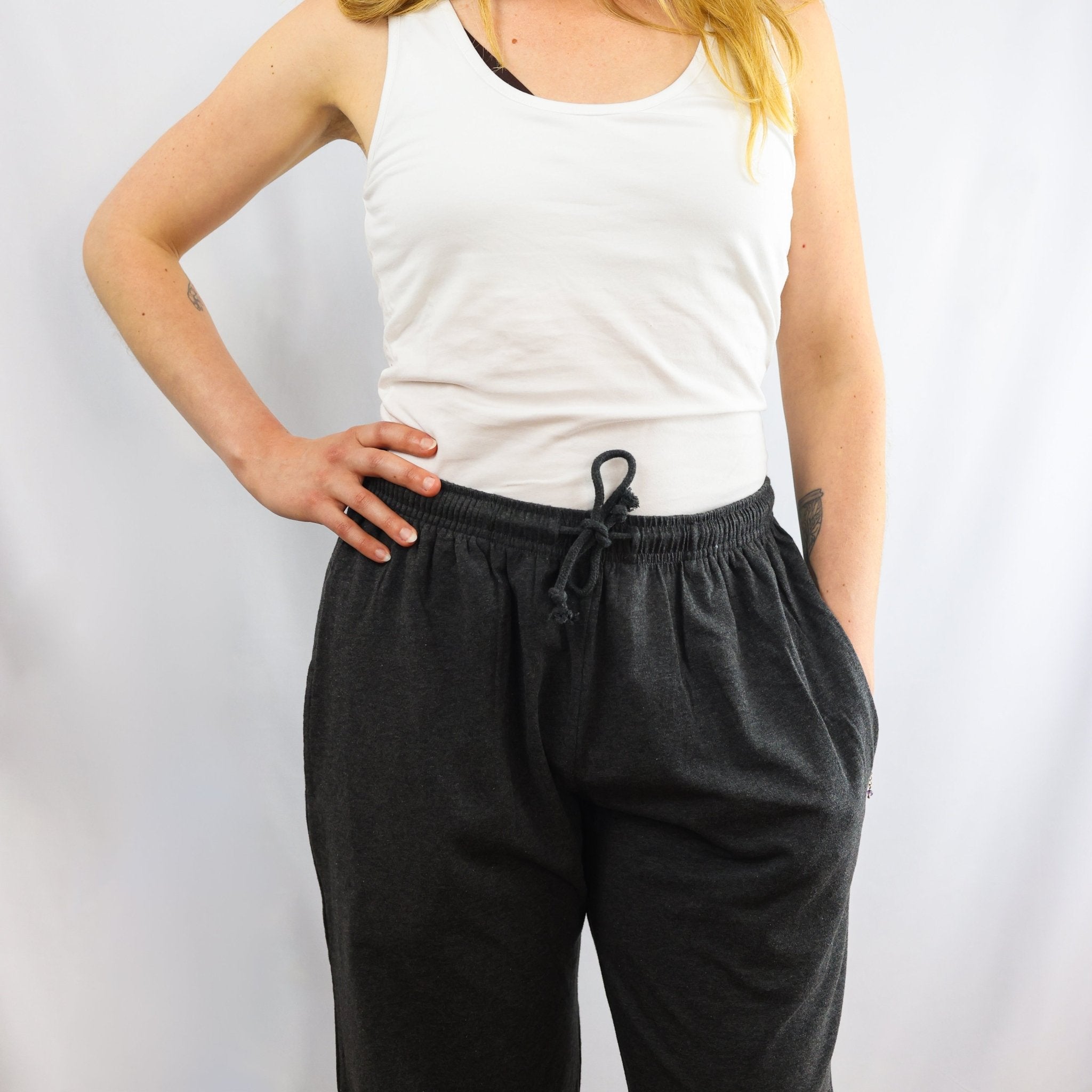 Pyjamas - organic cotton unisex pyjama bottoms - charcoal / dark grey - Y.O.U underwear