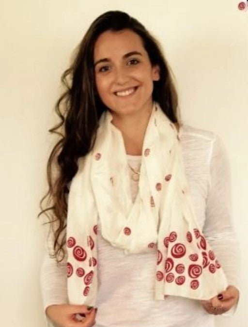 Red Rose Handwoven Scarf - Where Does It Come From? - Y.O.U underwear