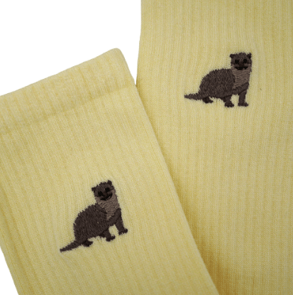 Ribbed Otter Socks - Bare Kind Bamboo Socks - Save the Otters - Y.O.U underwear
