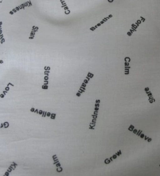 Serenity Scarf - Mindfulness Scarf in White - Where Does It Come From? - Y.O.U underwear