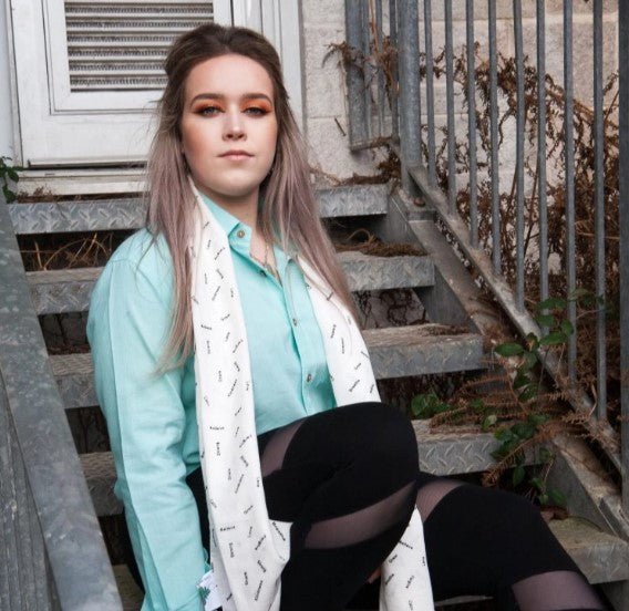 Serenity Scarf - Mindfulness Scarf in White - Where Does It Come From? - Y.O.U underwear