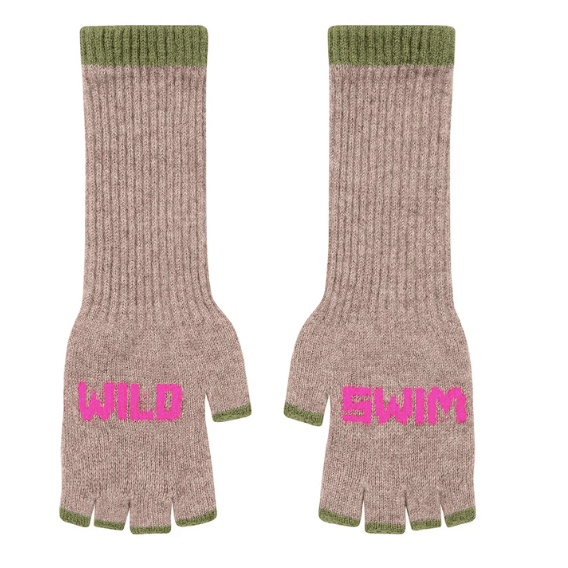 Wild Swim Fingerless Mittens - Black & Beech - Y.O.U underwear