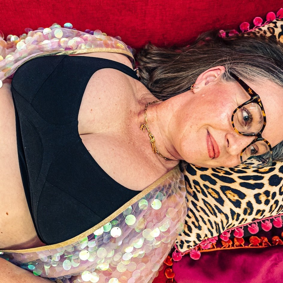 Women's organic cotton bra in black - more supportive style - Y.O.U underwear