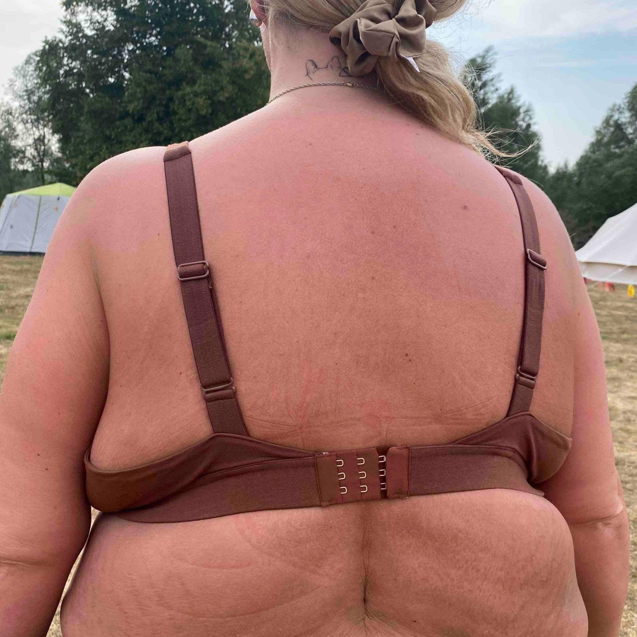 Women's organic cotton bra in chestnut - more supportive style - Y.O.U underwear