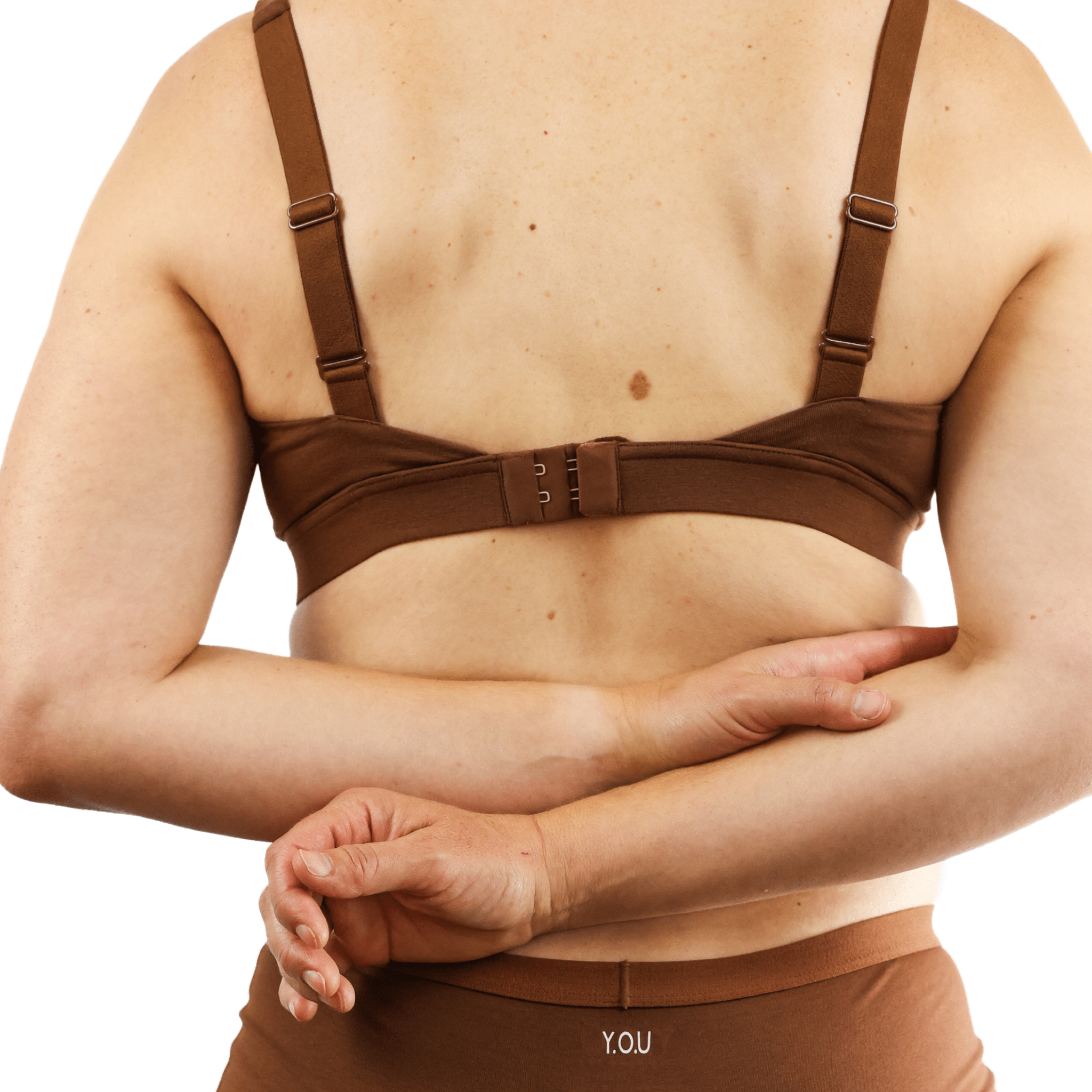 Women's organic cotton bra in chestnut - more supportive style - Y.O.U underwear