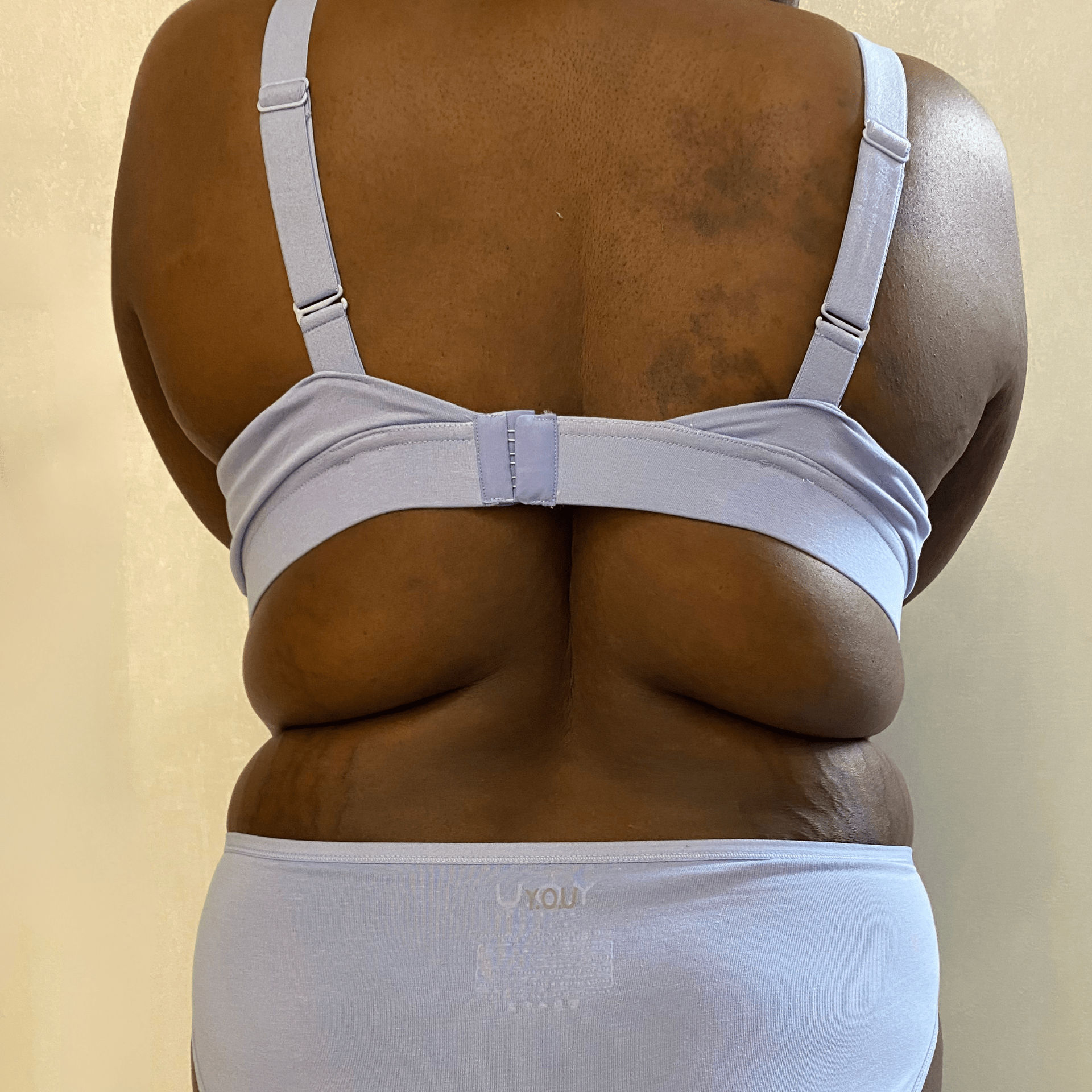 Women's organic cotton bra in light blue - more supportive bra - Y.O.U underwear