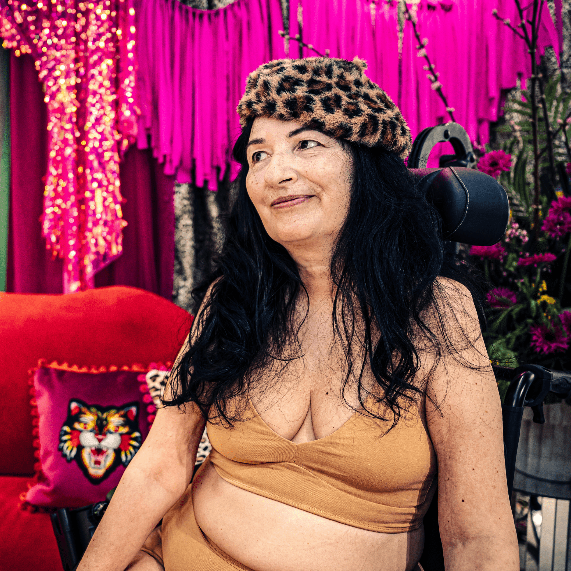 Women's organic cotton bralette in almond (light nude) - Y.O.U underwear