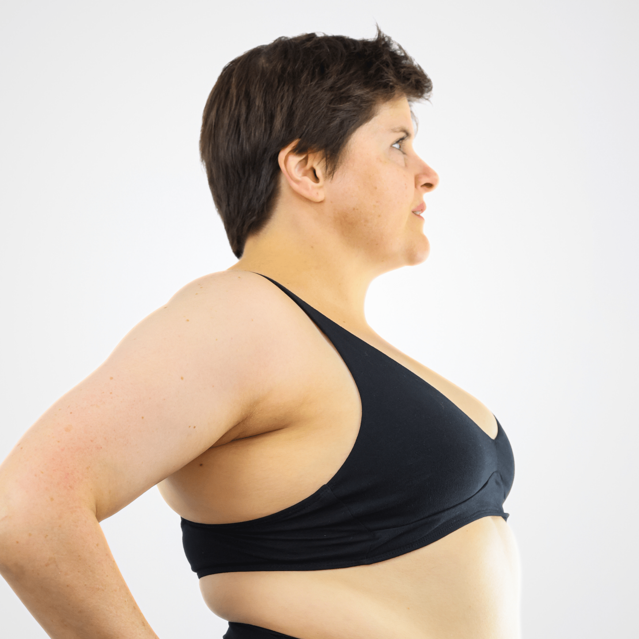 Women's organic cotton bralette in black - Y.O.U underwear