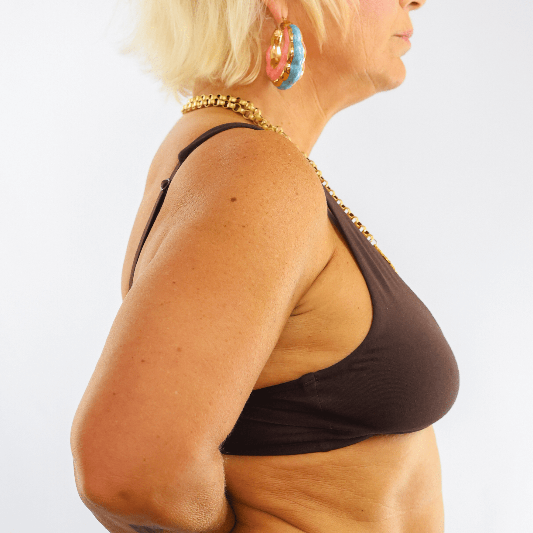 Women's organic cotton bralette in cocoa (dark nude) - Y.O.U underwear