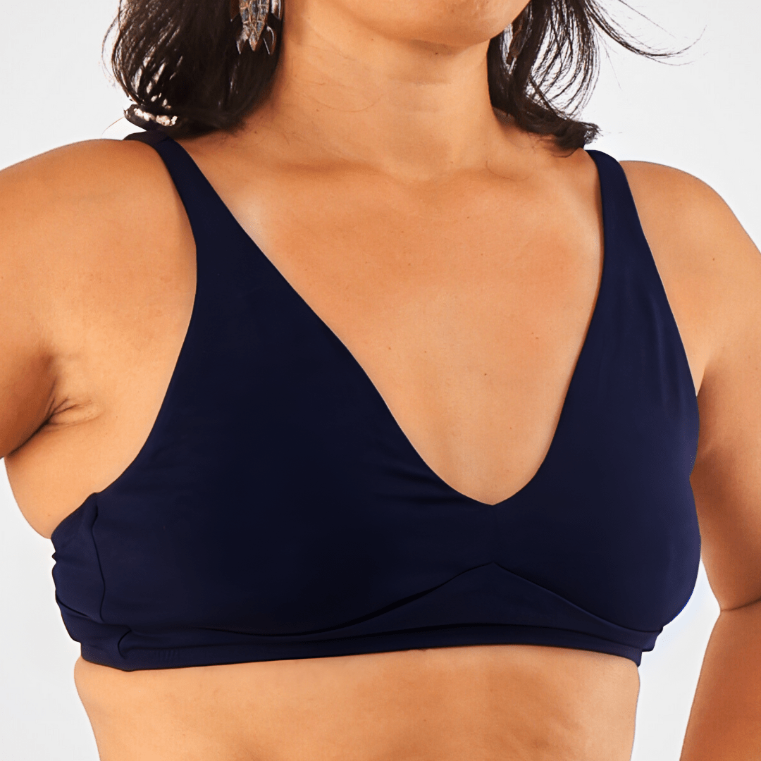 Women's organic cotton bralette in navy blue - Y.O.U underwear