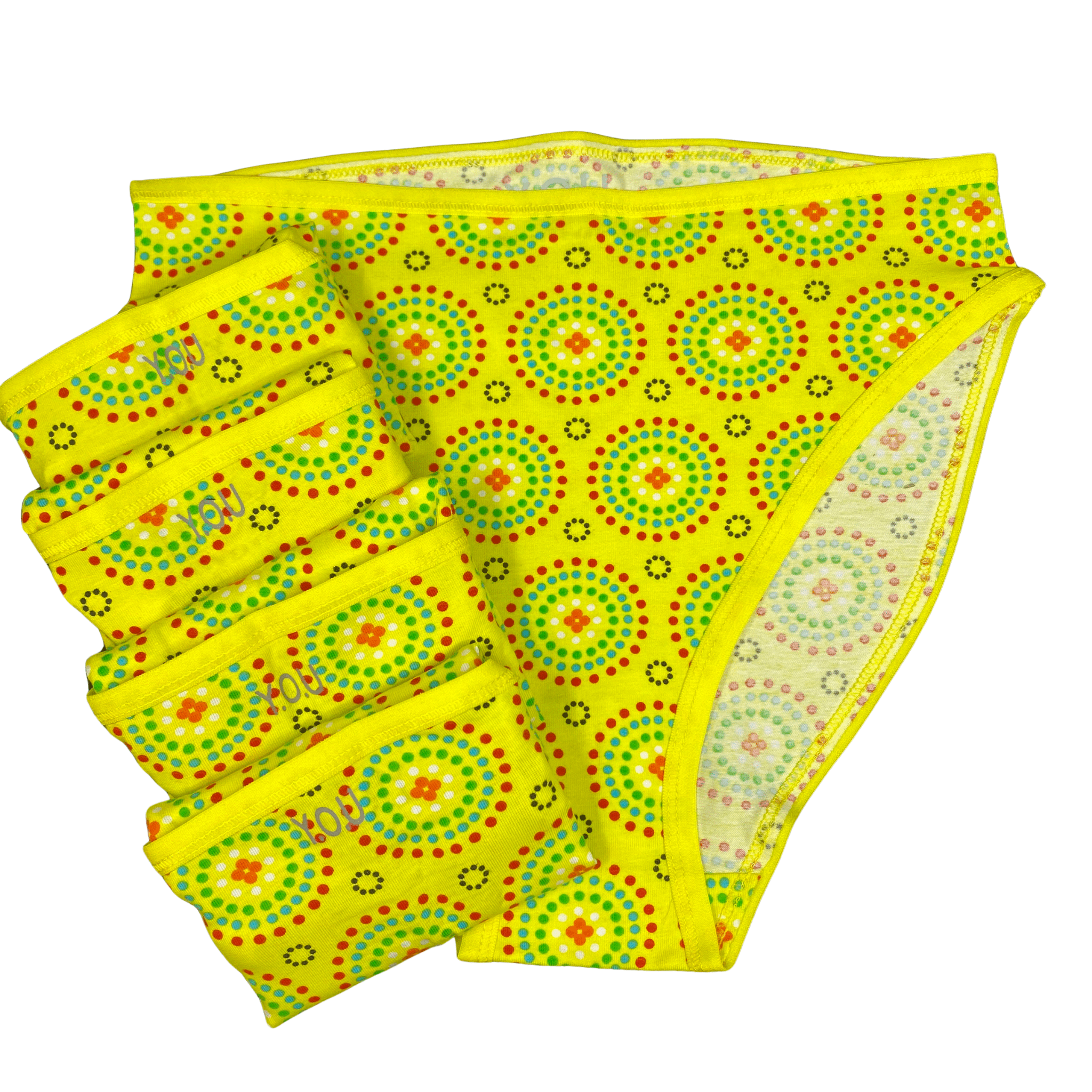 Women's organic cotton Mara mid - rise bikini bottoms - pack of 5 - Y.O.U underwear