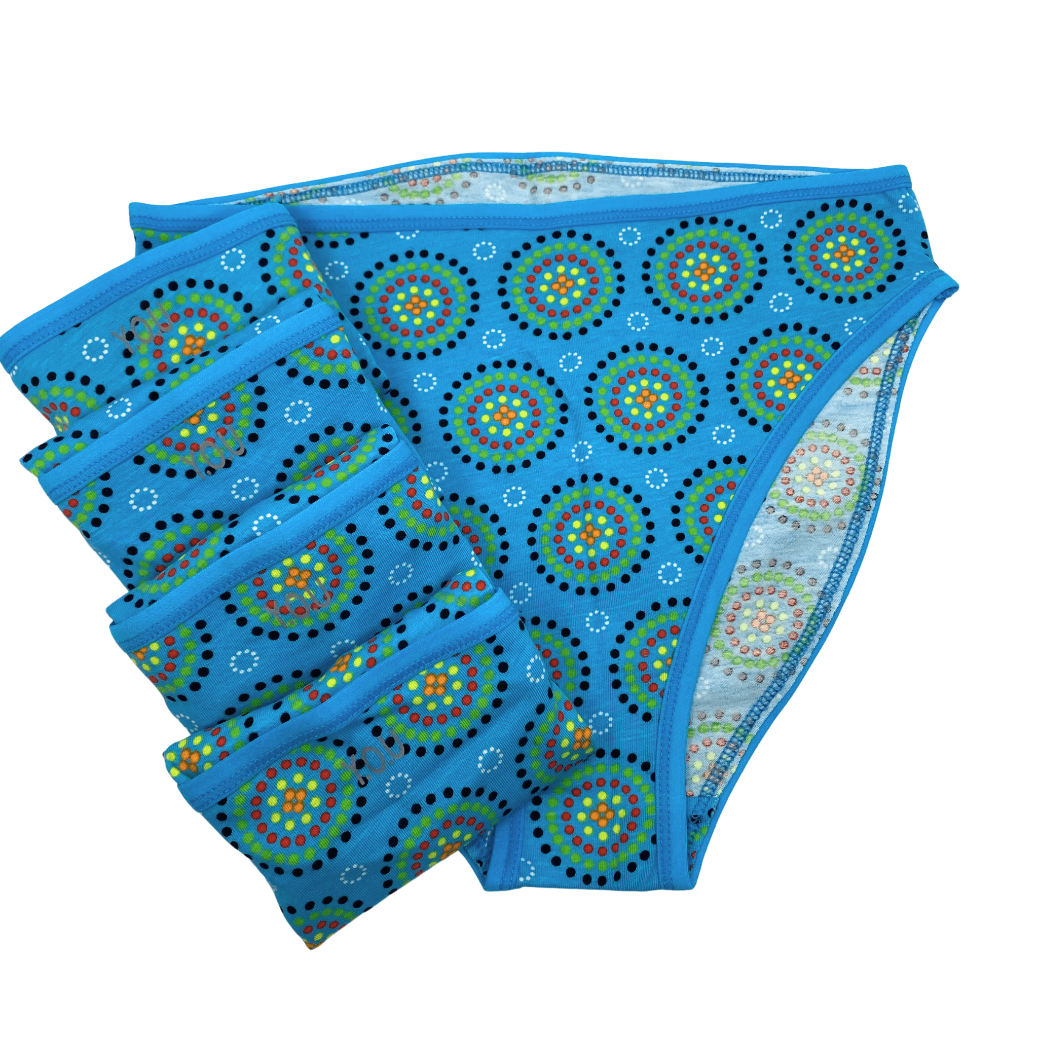 Women's organic cotton Mara mid - rise bikini bottoms - pack of 5 - Y.O.U underwear