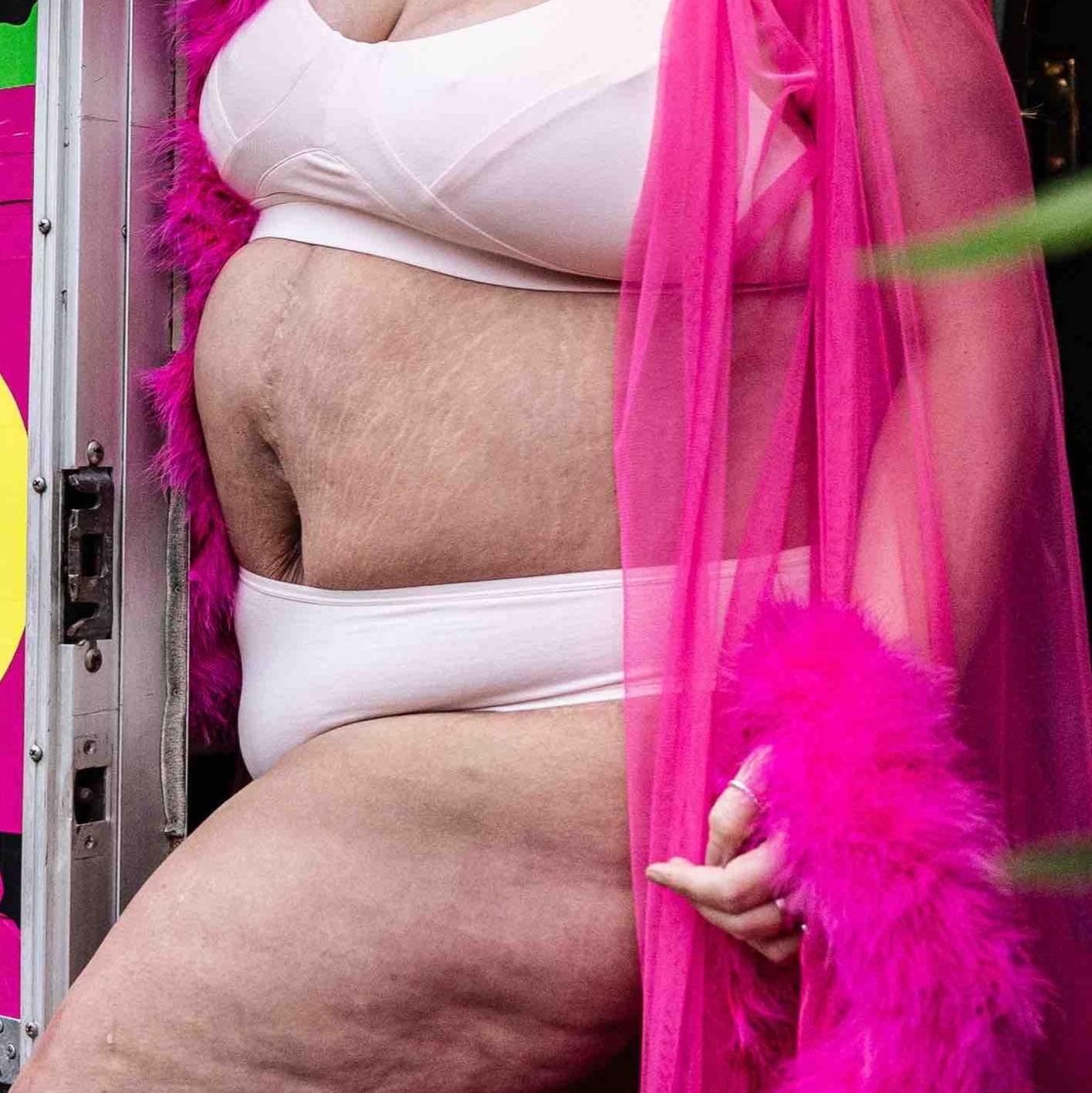 Women's organic cotton mid - rise bikini bottoms in light pink - Y.O.U underwear