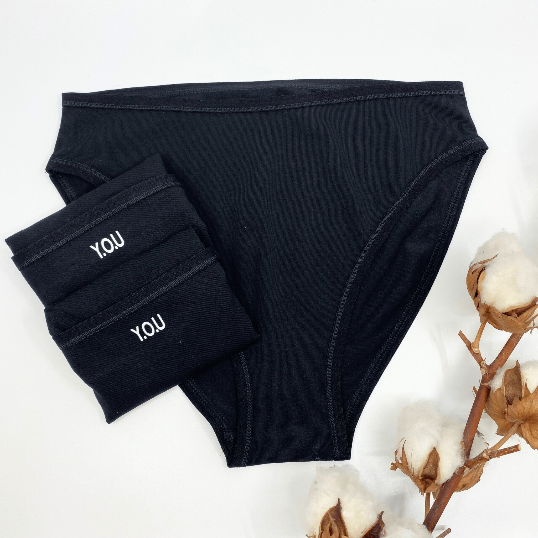 Women's organic cotton mid - rise bikini bottoms - pack of 3 - Y.O.U underwear