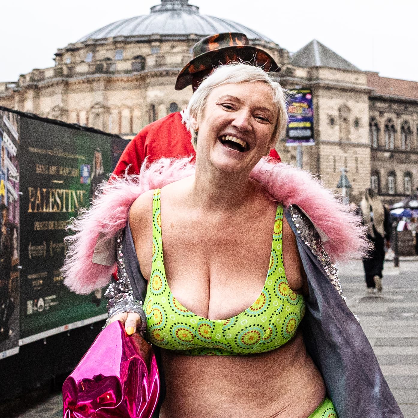 Women's organic cotton non - wired bra in green Mara print - Y.O.U underwear