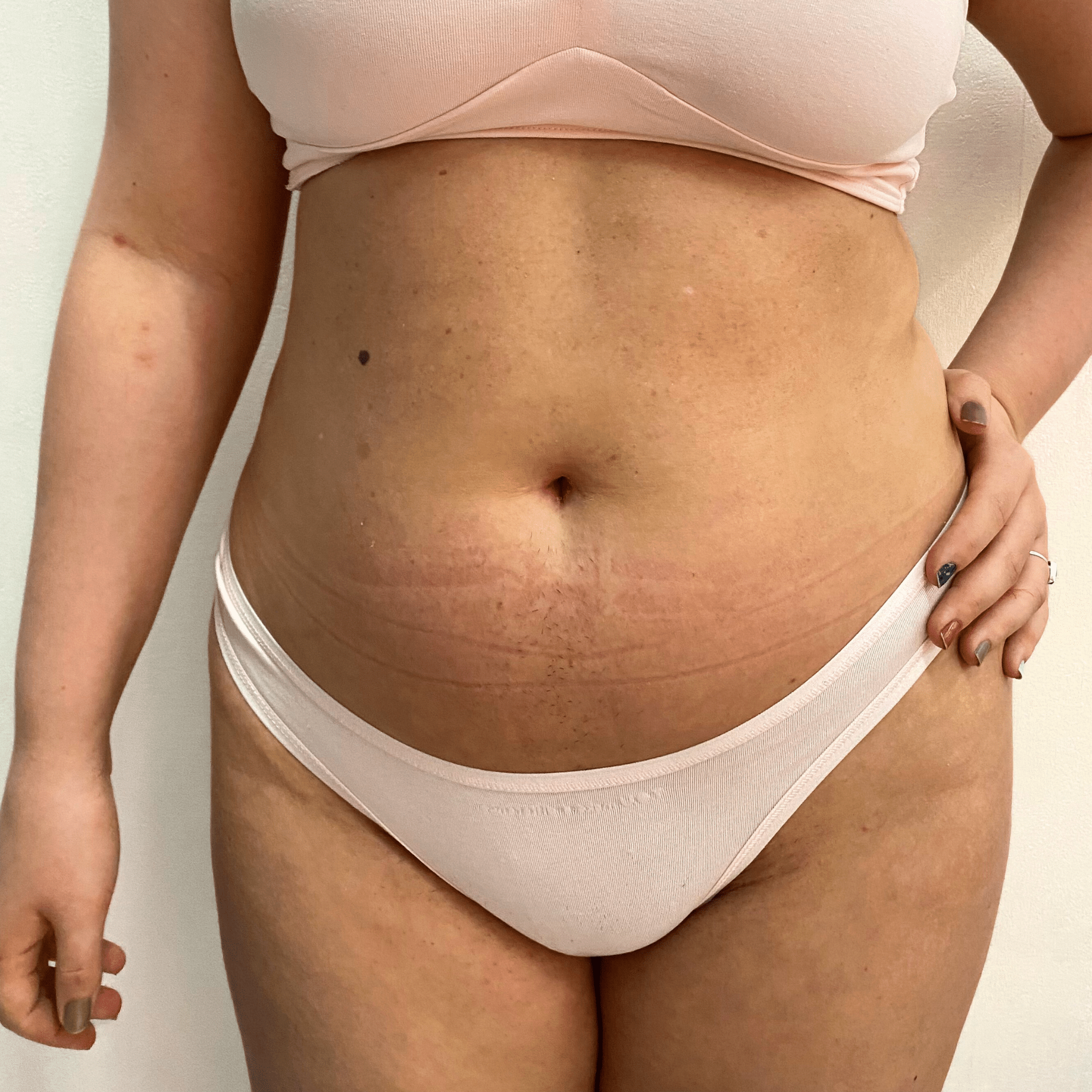 Women's organic cotton thong in light pink - Y.O.U underwear