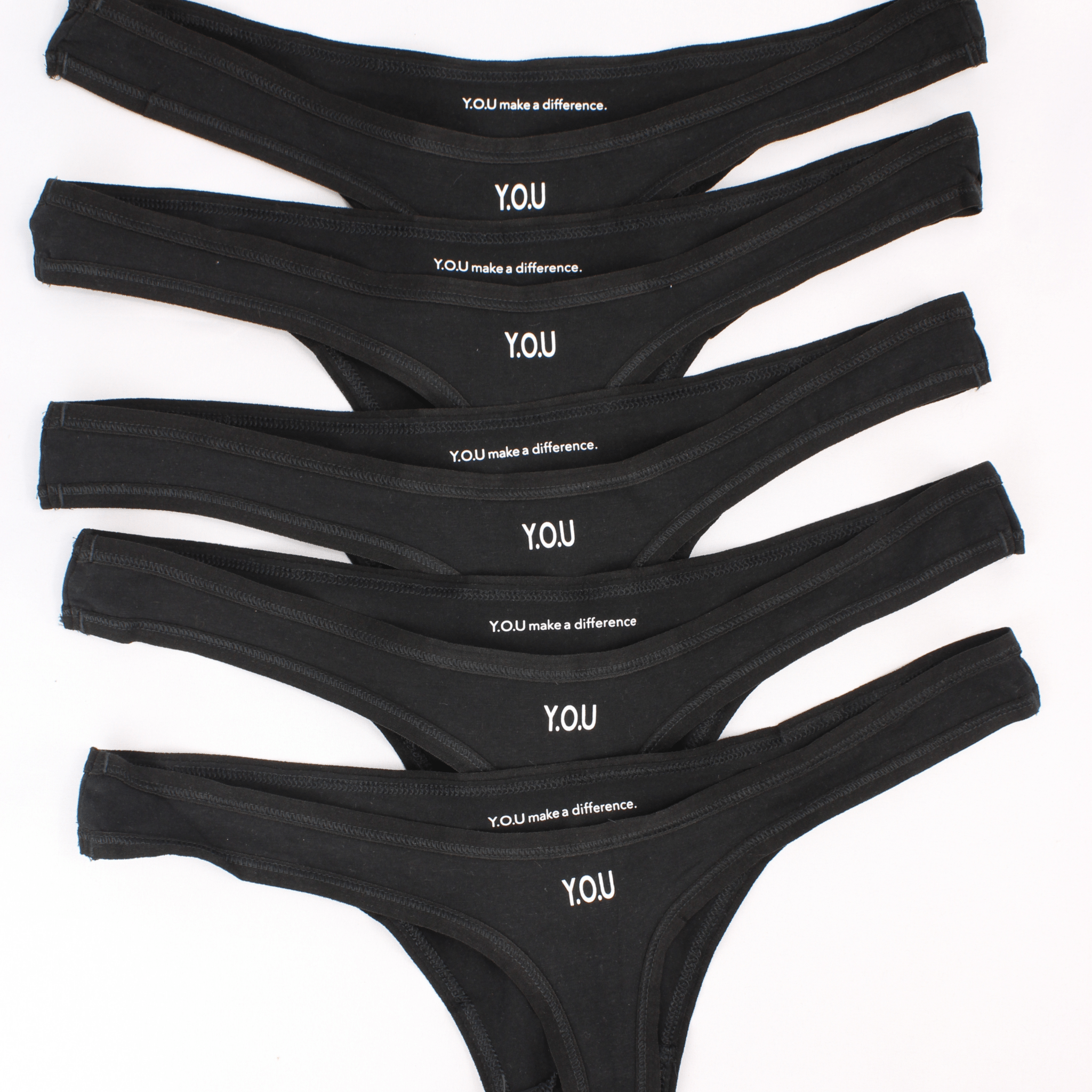 Women's organic cotton thong - pack of 5 - Y.O.U underwear