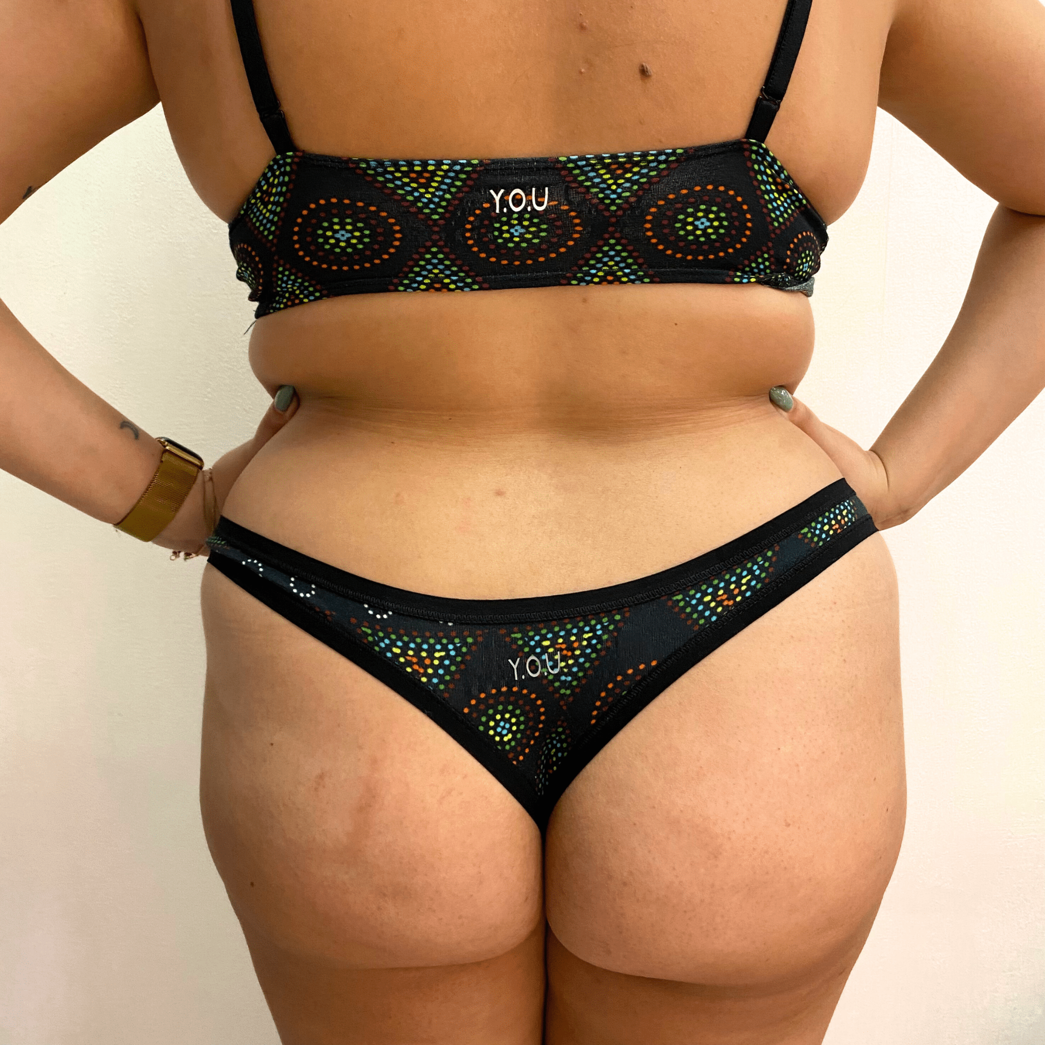 Women's organic cotton thongs - Mara design - Pack of 3 - Y.O.U underwear