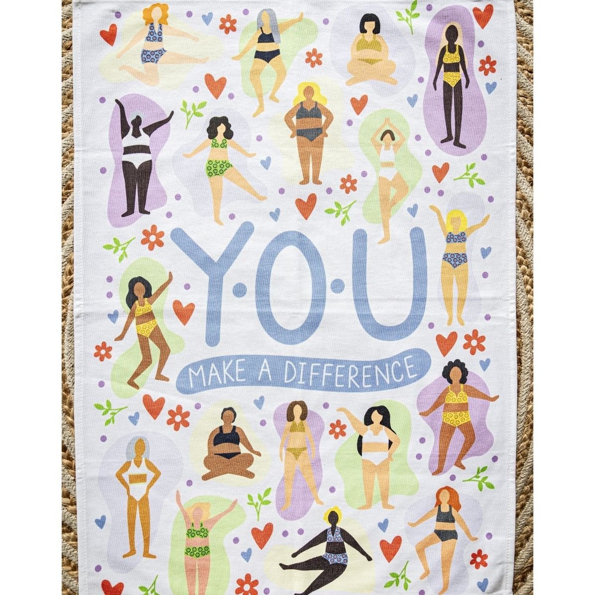 Y.O.U Make a Difference Organic Cotton Tea Towel - Y.O.U underwear