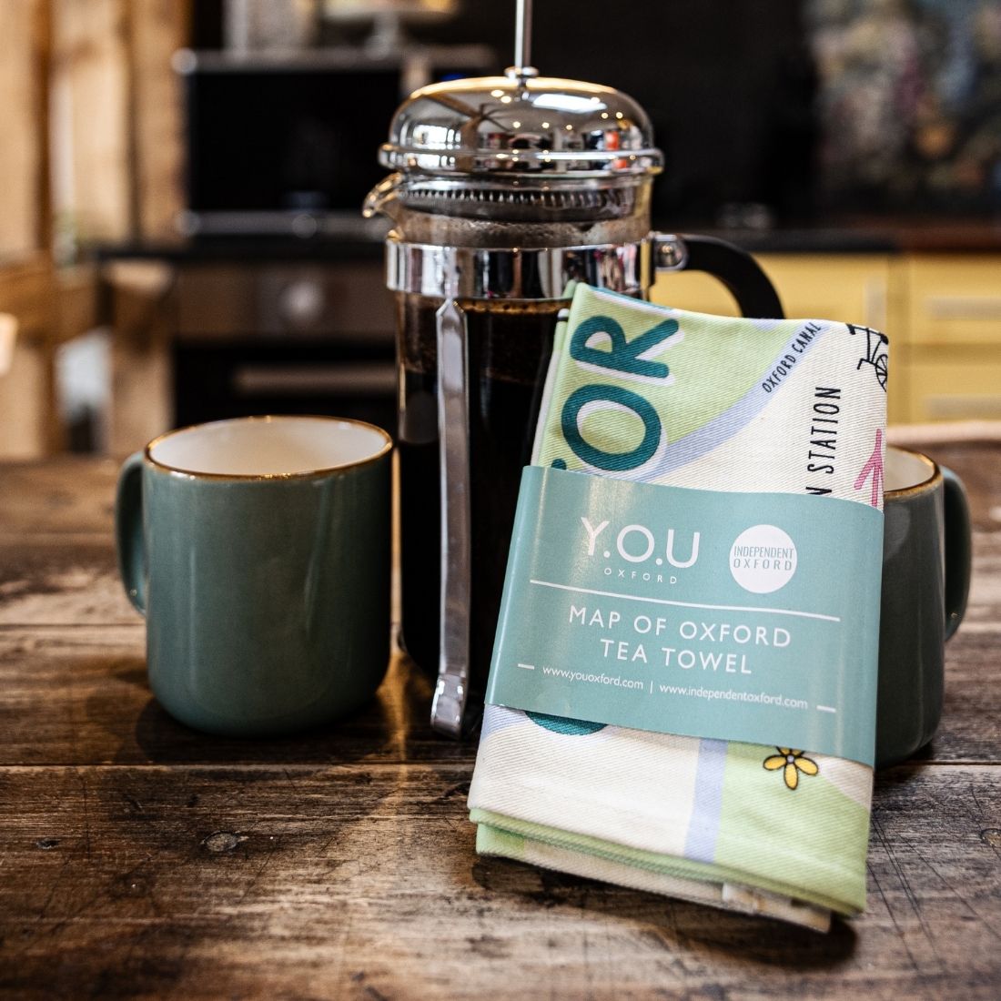 Y.O.U Oxford Map Organic Cotton Tea Towels. - Y.O.U underwear