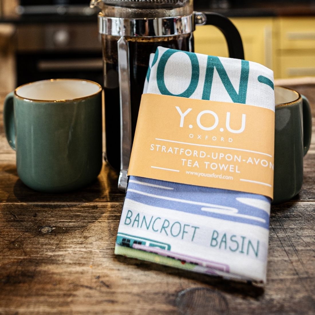 Y.O.U Stratford - upon - Avon Landmarks Organic Cotton Tea Towel - Y.O.U underwear