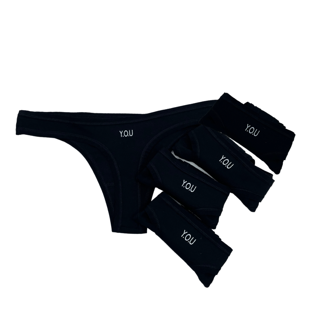 Women's organic cotton thong - pack of 5 – Y.O.U underwear