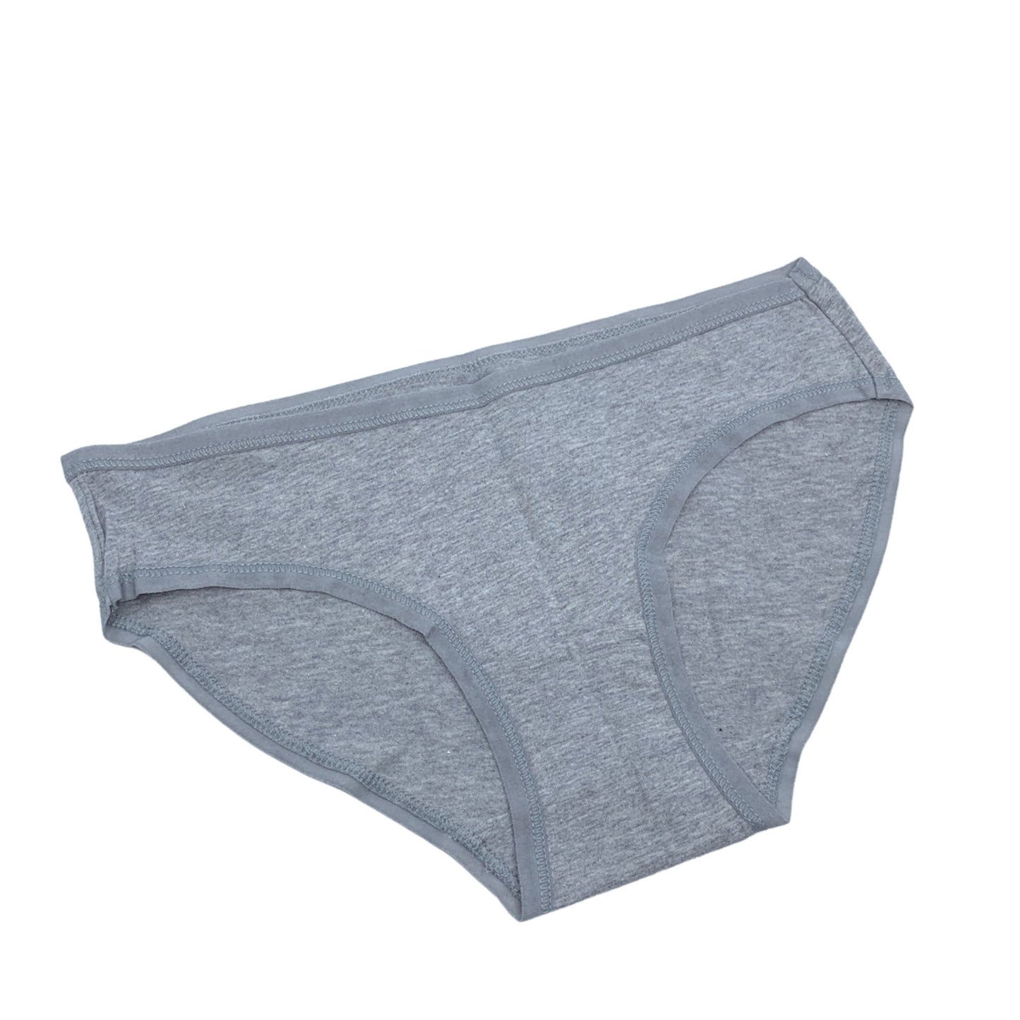 Women’s organic cotton low-rise bikini bottoms in light grey (heather grey)