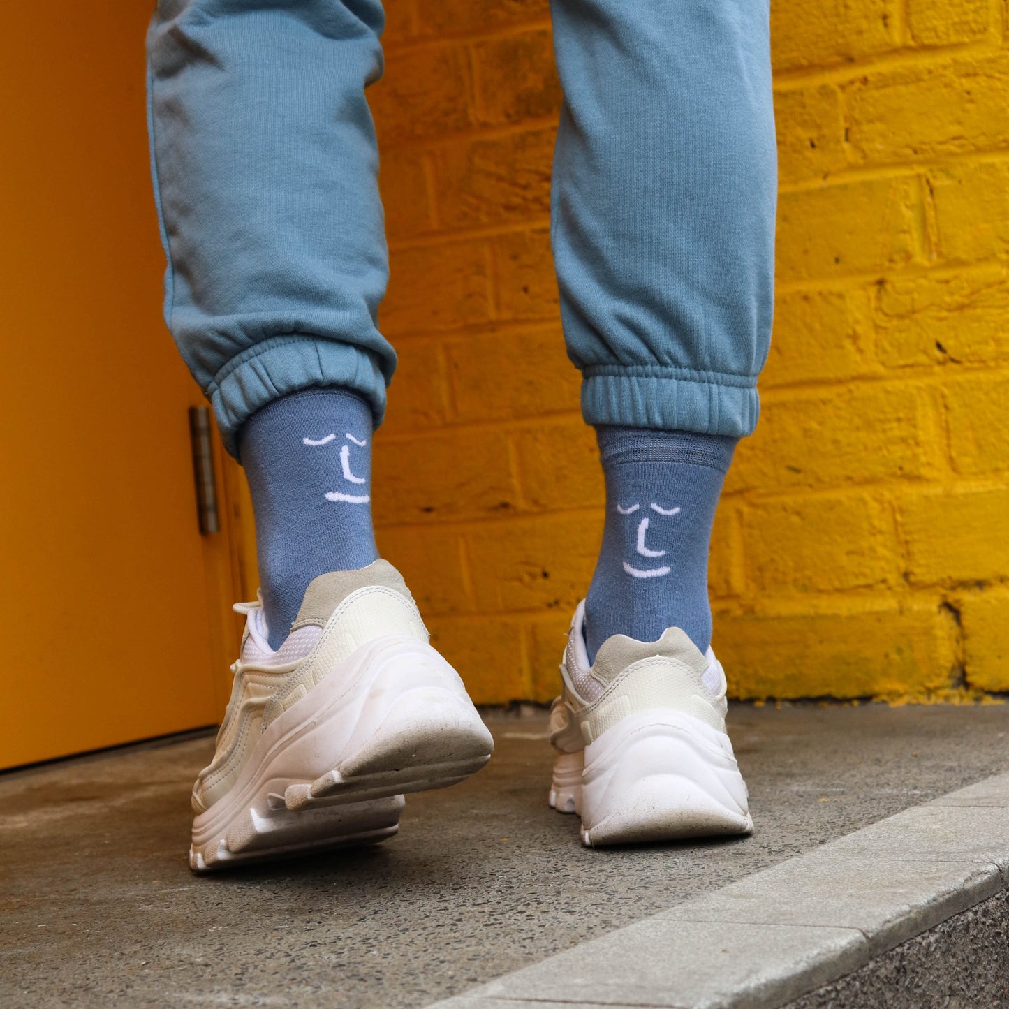 Leiho It's Okay To Feel Blue Crew Bamboo Socks