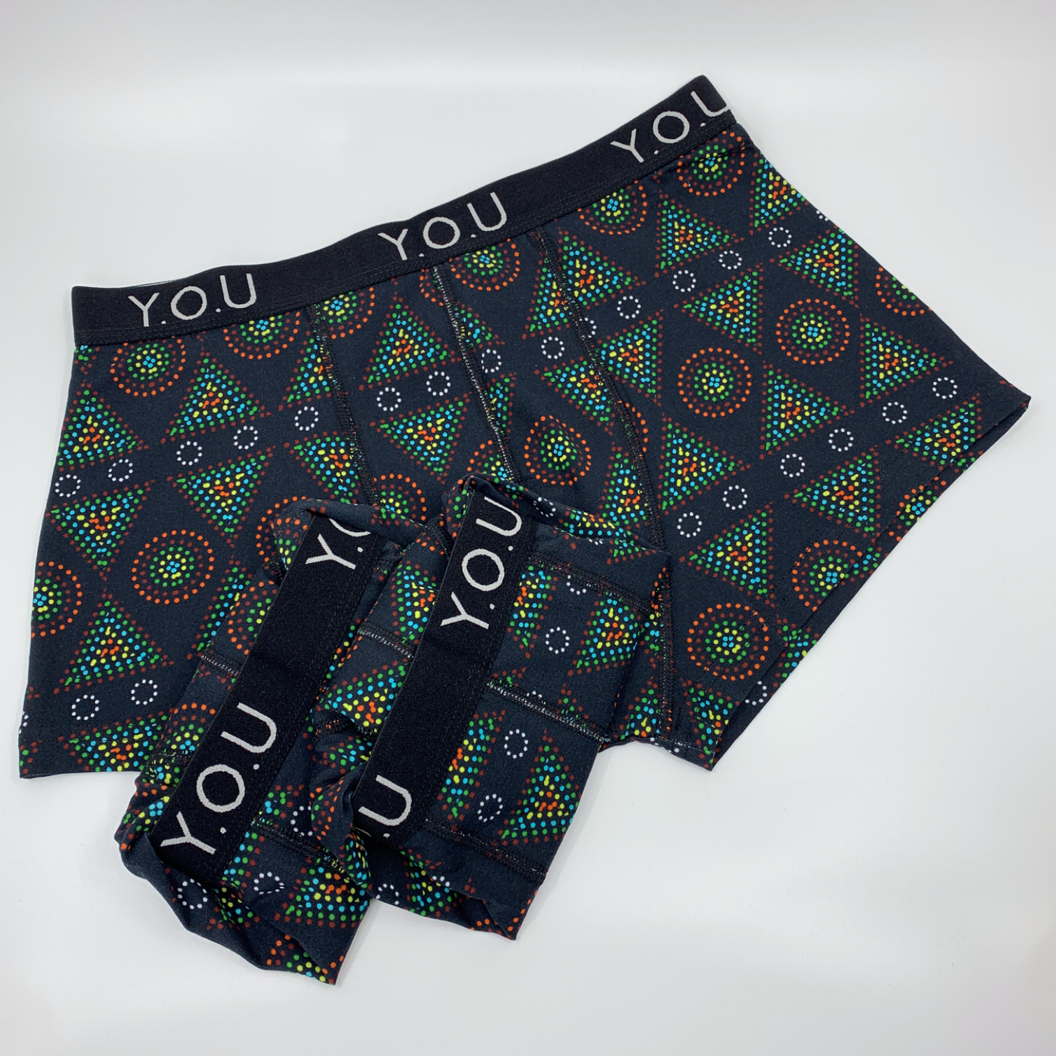 Men's trunks - Black Mara design - pack of 3