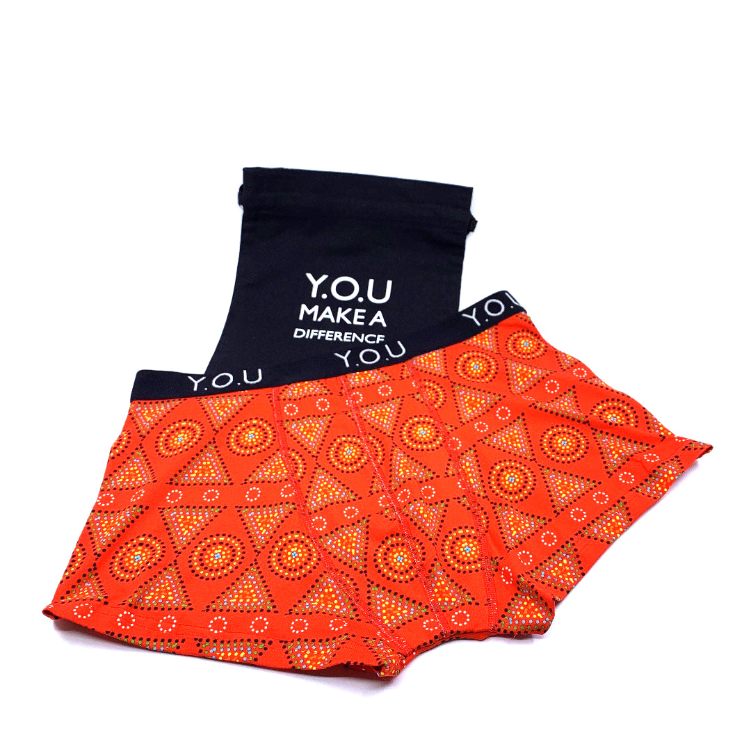 Men's trunks - Red Mara design - product shot front view