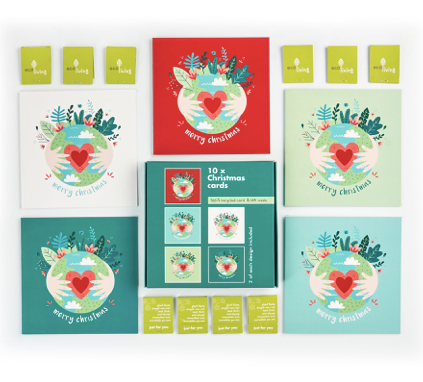 Pack of 10 Recycled Christmas Cards