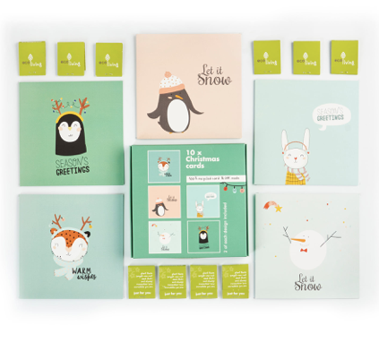 Pack of 10 Recycled Christmas Cards