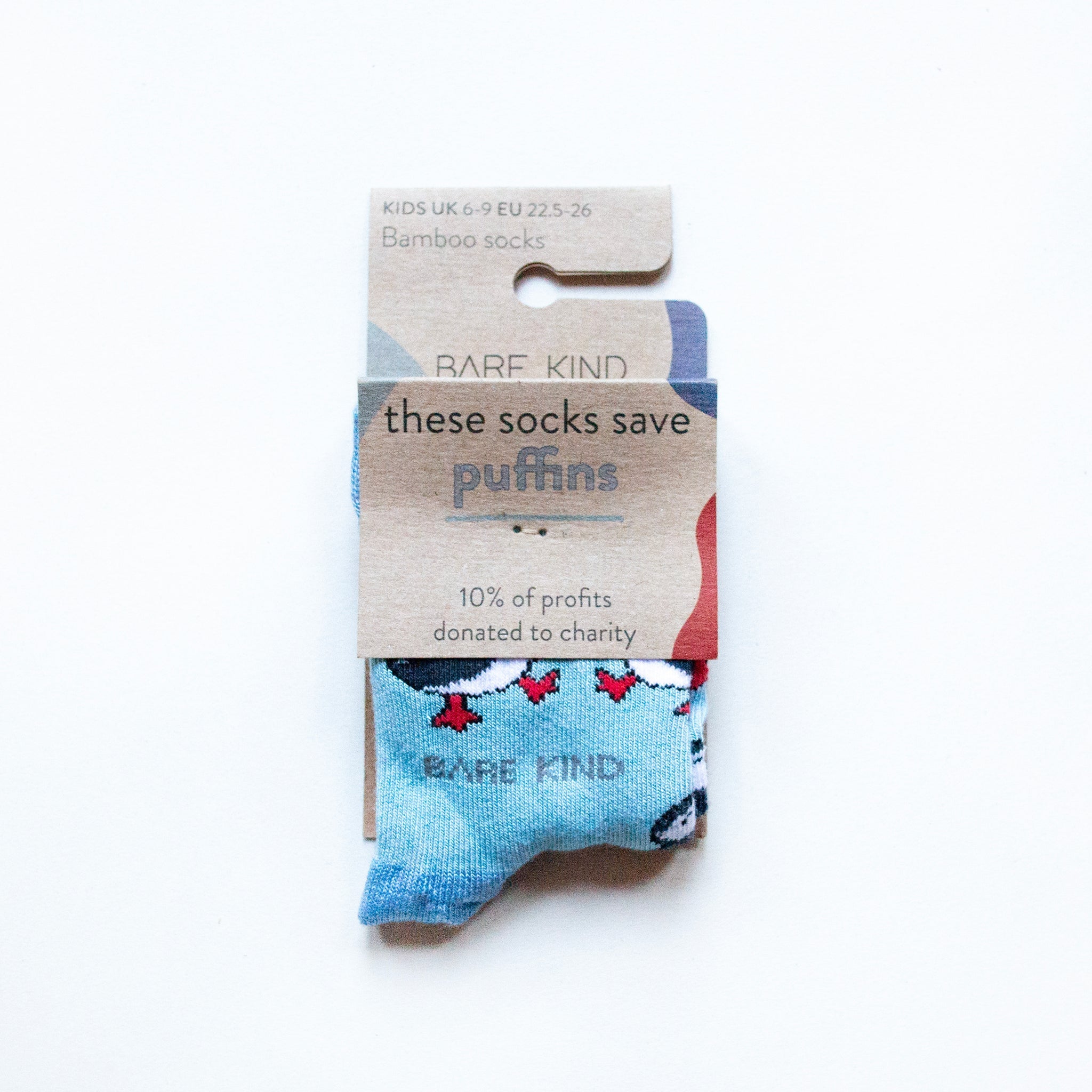 Bare Kind Bamboo Children's Socks - Save the Puffins - Y.O.U underwear