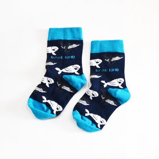 Bare Kind Bamboo Children's Socks - Save the Whales - Y.O.U underwear