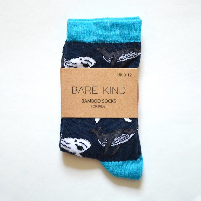 Bare Kind Bamboo Children's Socks - Save the Whales - Y.O.U underwear