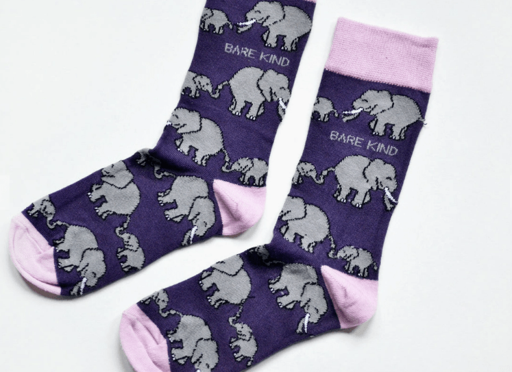 Bare Kind Bamboo Socks - Save the Elephants - Y.O.U underwear