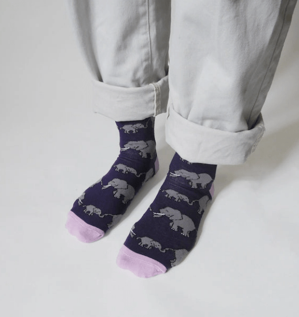 Bare Kind Bamboo Socks - Save the Elephants - Y.O.U underwear