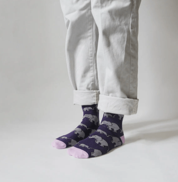 Bare Kind Bamboo Socks - Save the Elephants - Y.O.U underwear